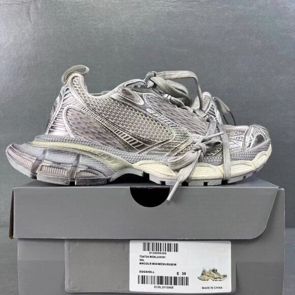 Balenciaga 3XL Distressed Mesh Sneakers - Picture 1 of 9